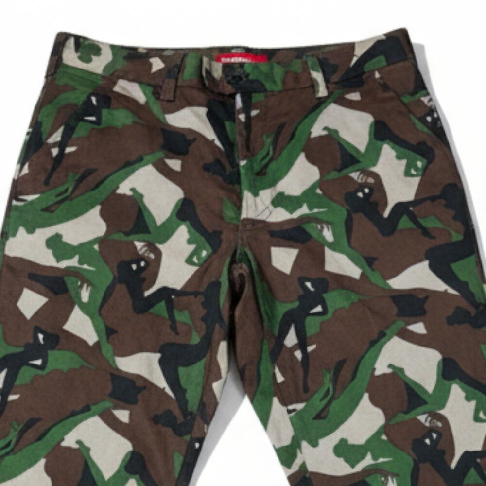 Loudmouth Golf‎ Pants Men 32x34 Foxtrot Camo Naked Ladies Pinup Girl Trucker